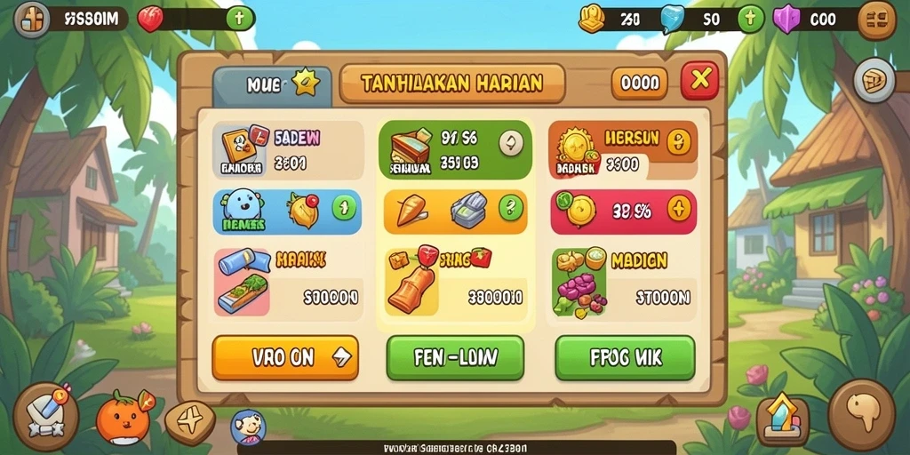 Tampilan antarmuka game yang menawan dan intuitif.